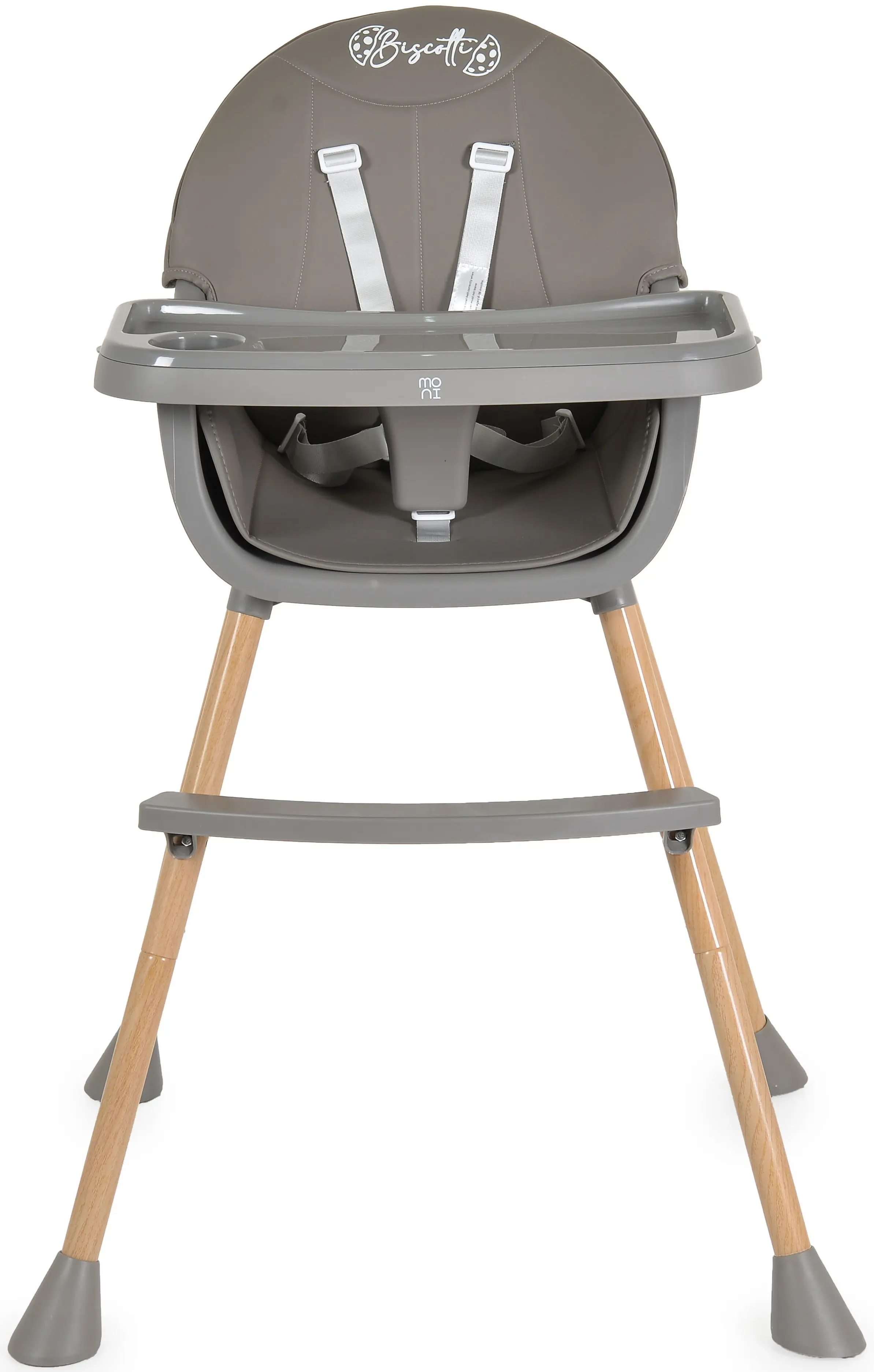 Стульчик для кормления 2в1 Moni Biscotti (Grey)