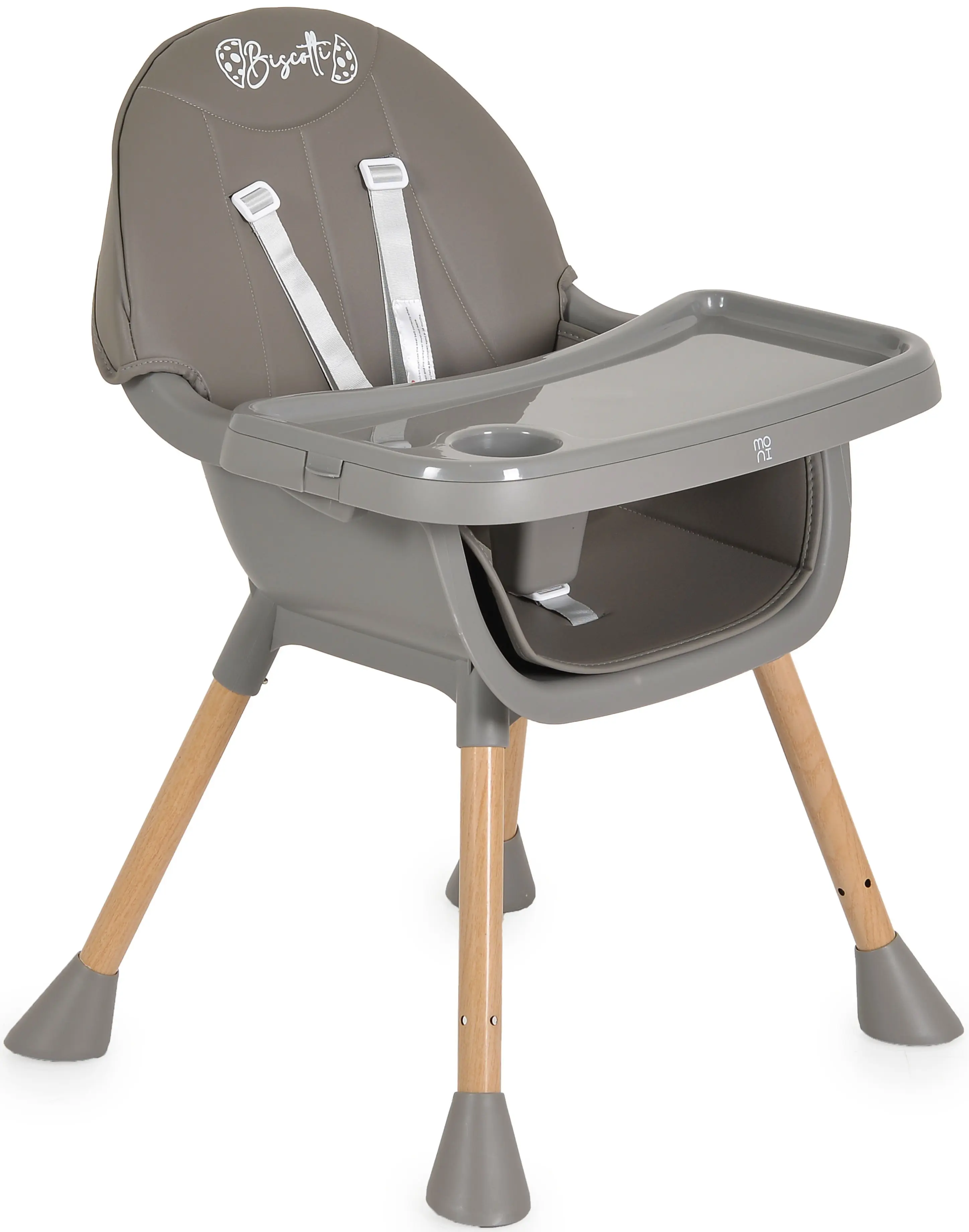 Стульчик для кормления 2в1 Moni Biscotti (Grey)