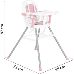 Scaun pentru hranire 3in1 Moni Amaretti (Pink) Thumb