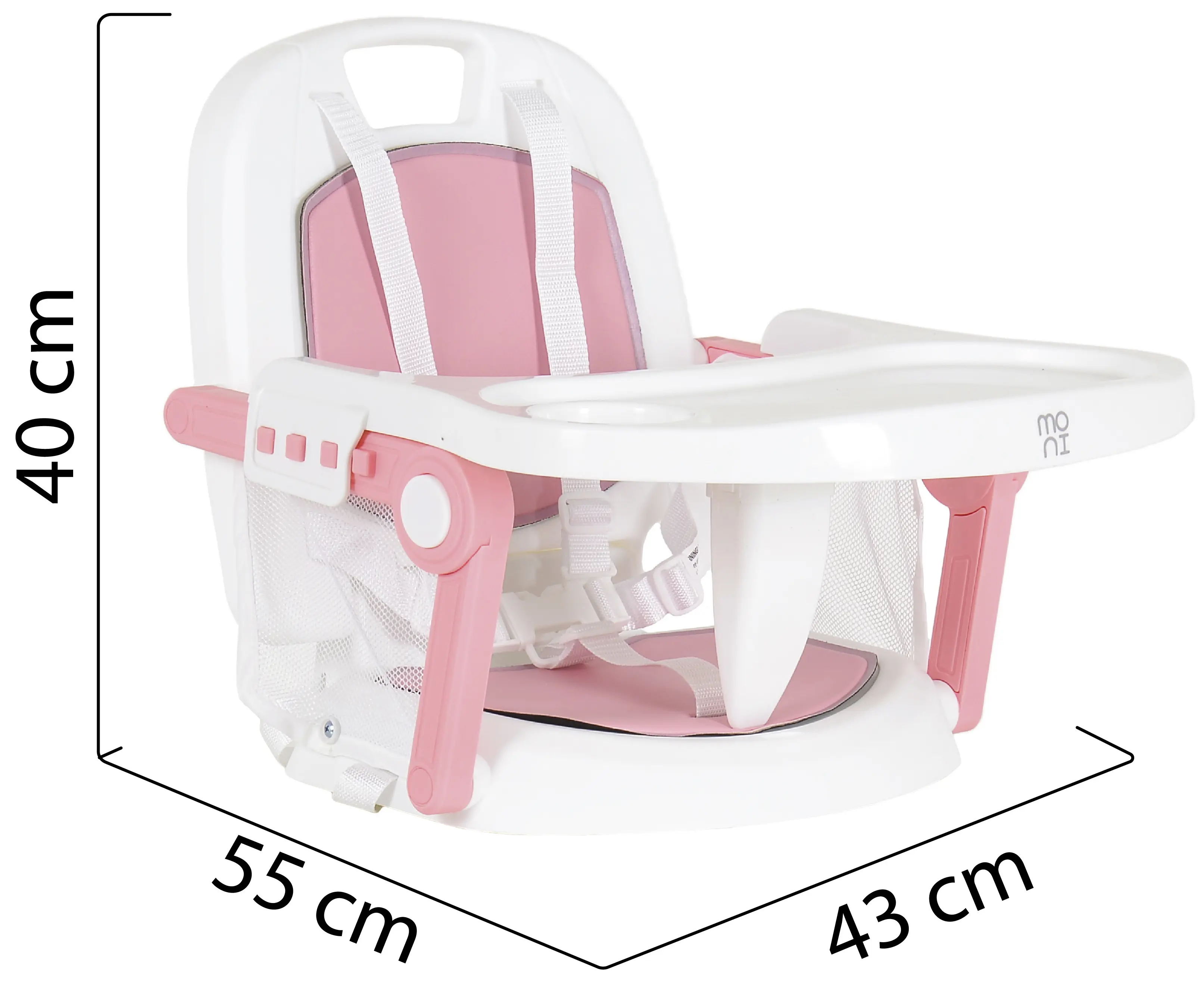 Scaun pentru hranire 3in1 Moni Amaretti (Pink)