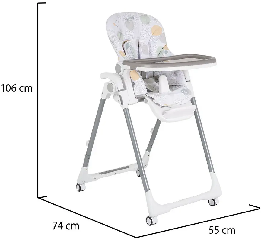 Scaun pentru hranire Moni Bueno (Grey)