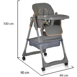 Scaun pentru hranire Moni Lindo (Grey) Thumb
