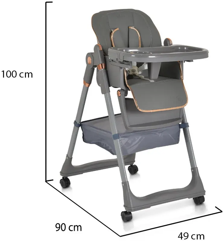 Scaun pentru hranire Moni Lindo (Grey)