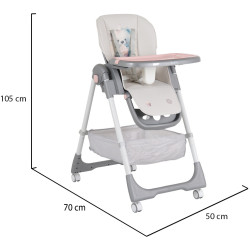 Scaun pentru hranire Moni Raffy (Pink) Thumb