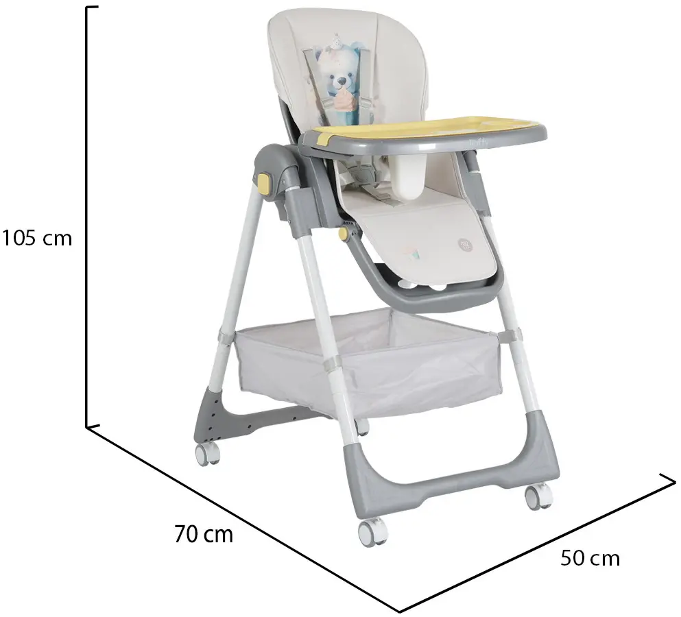 Scaun pentru hranire Moni Raffy (Yellow)