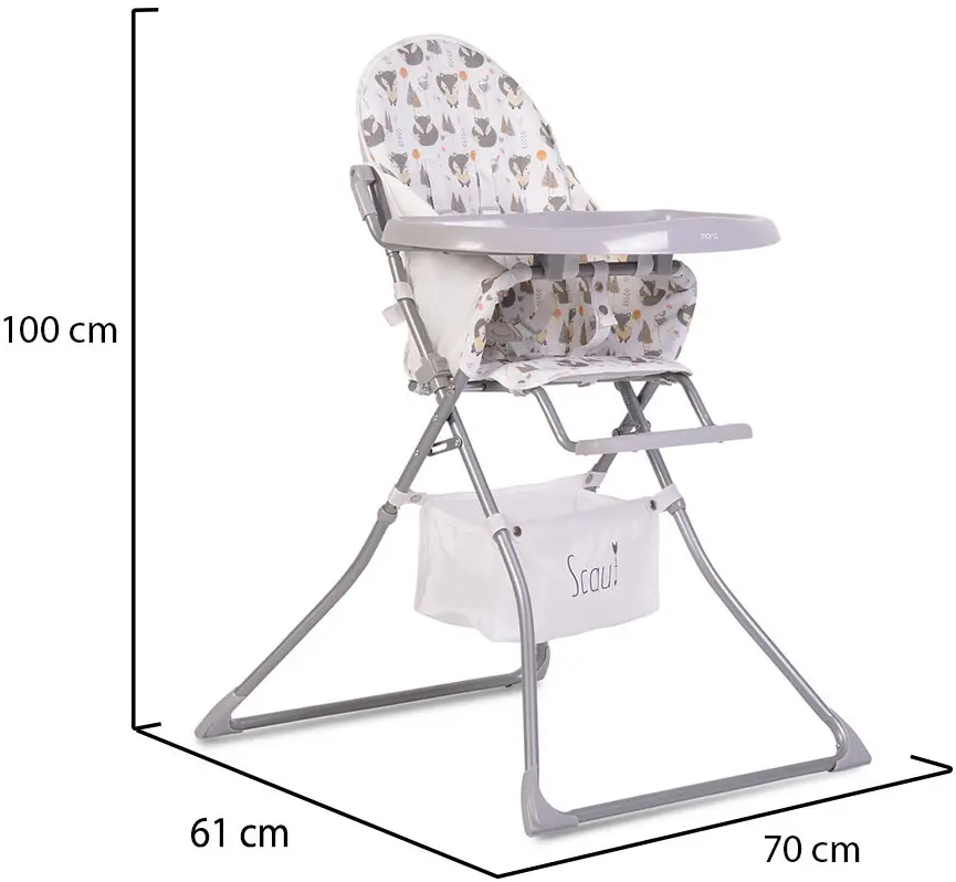 Scaun pentru hranire Moni Scaut (Grey)