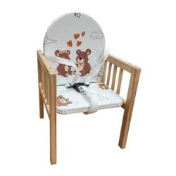 Стульчик для кормления MyKids Wiktoria Bears 2 (White/Beech) Thumb
