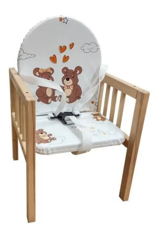 Стульчик для кормления MyKids Wiktoria Bears 2 (White/Beech) - 2