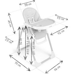 Стульчик для кормления и дуга с игрушками Nukido Belo (Black/White) Thumb
