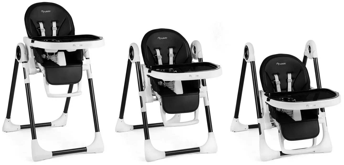 Стульчик для кормления и дуга с игрушками Nukido Belo (Black/White) - 3