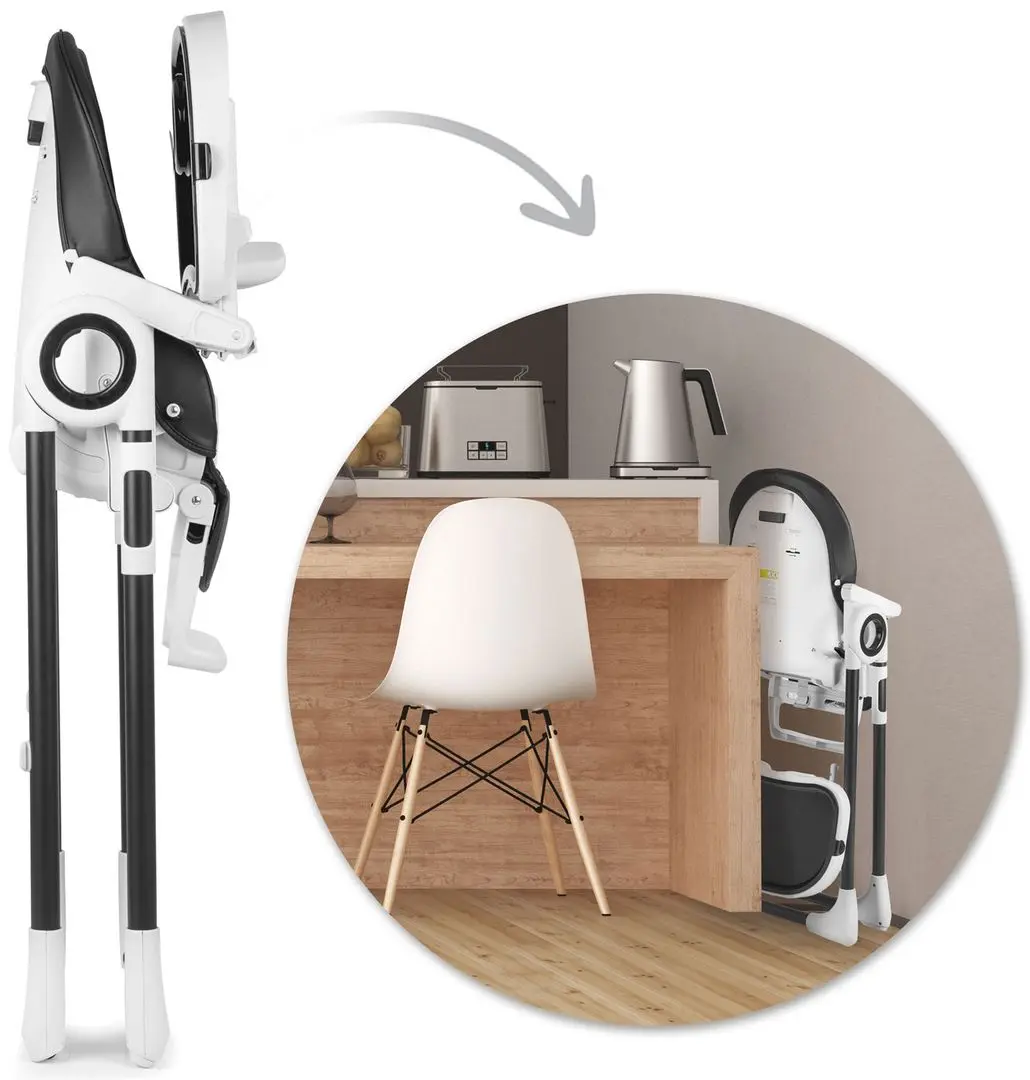 Стульчик для кормления и дуга с игрушками Nukido Belo (Black/White) - 10