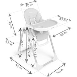 Стульчик для кормления и дуга с игрушками Nukido Belo (Heather/White) Thumb