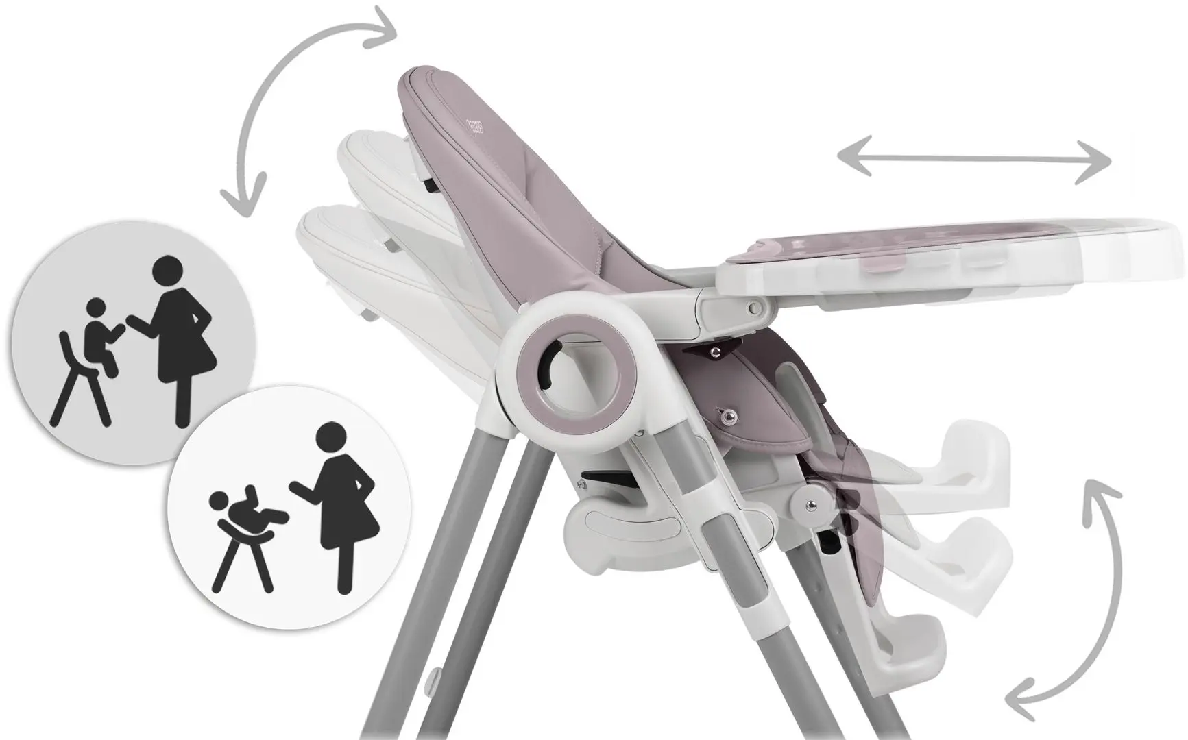 Стульчик для кормления и дуга с игрушками Nukido Belo (Heather/White) - 6