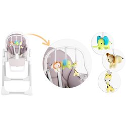 Стульчик для кормления и дуга с игрушками Nukido Belo (Heather/White) Thumb