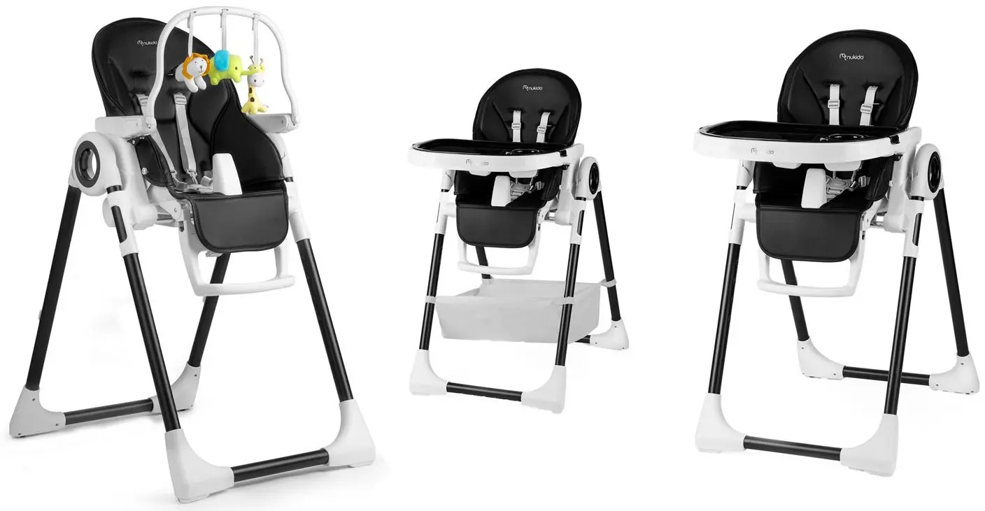 Стульчик для кормления Nukido Belo (Black/White) - 4