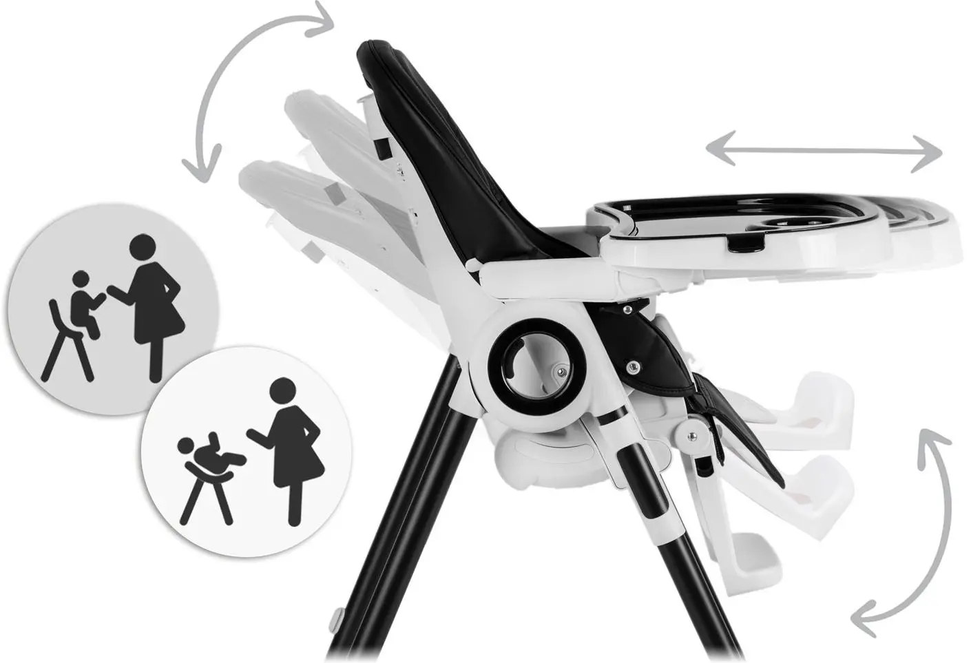 Стульчик для кормления Nukido Belo (Black/White) - 5