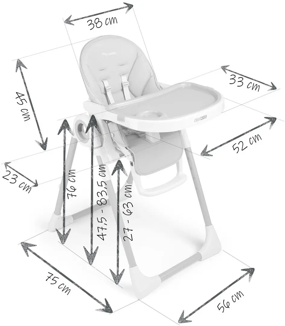 Стульчик для кормления Nukido Belo (Black/White) - 10