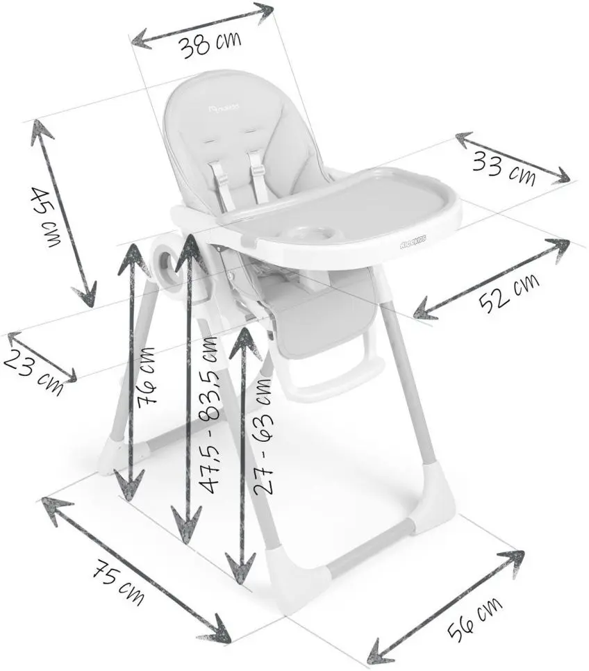 Стульчик для кормления Nukido Belo (Grey) - 14