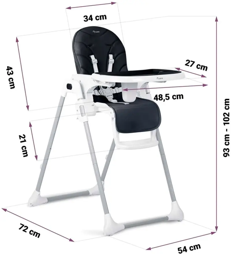 Стульчик для кормления Nukido Tulo (Black) - 11