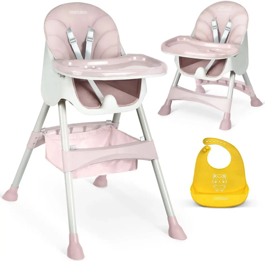 Scaun pentru hranire 3in1 RicoKids Milo (Pink)
