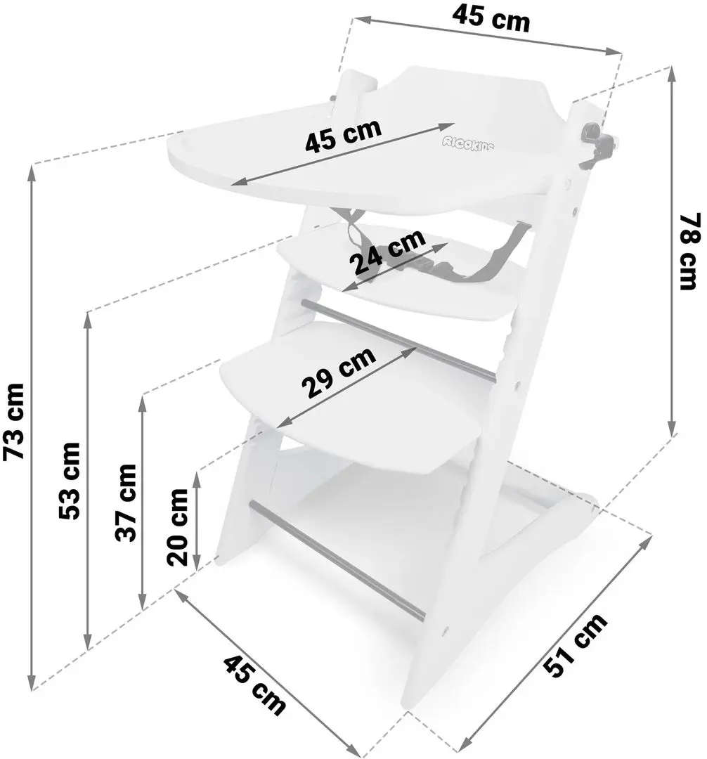 Стульчик для кормления 5в1 RicoKids Loni (White) - 2