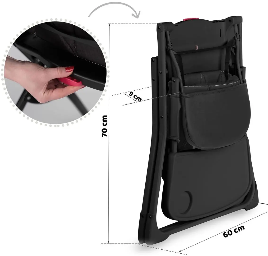 Scaun pentru hranire Ricokids Nuco (Black)