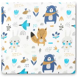 Perna-booster pentru scaun Sensillo Forest Friends (White/Blue) Thumb