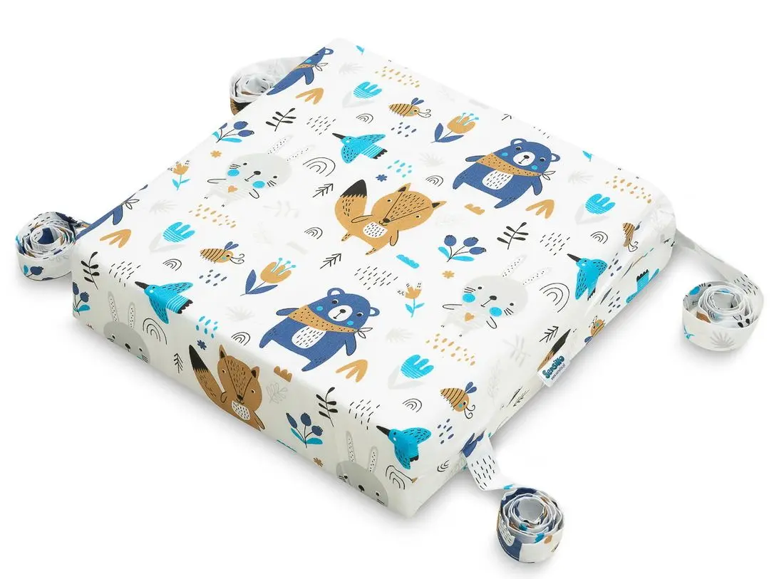 Perna-booster pentru scaun Sensillo Forest Friends (White/Blue)
