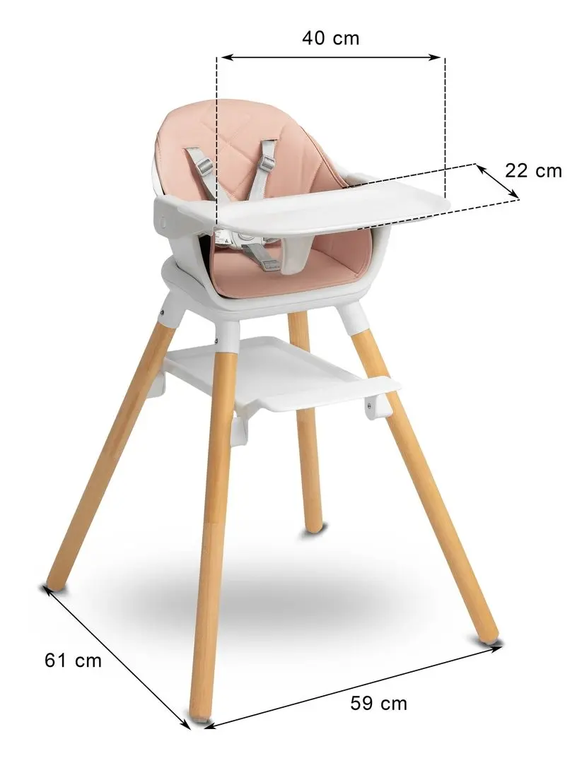 Scaun pentru hranire Caretero Bravo (Pink) - 11