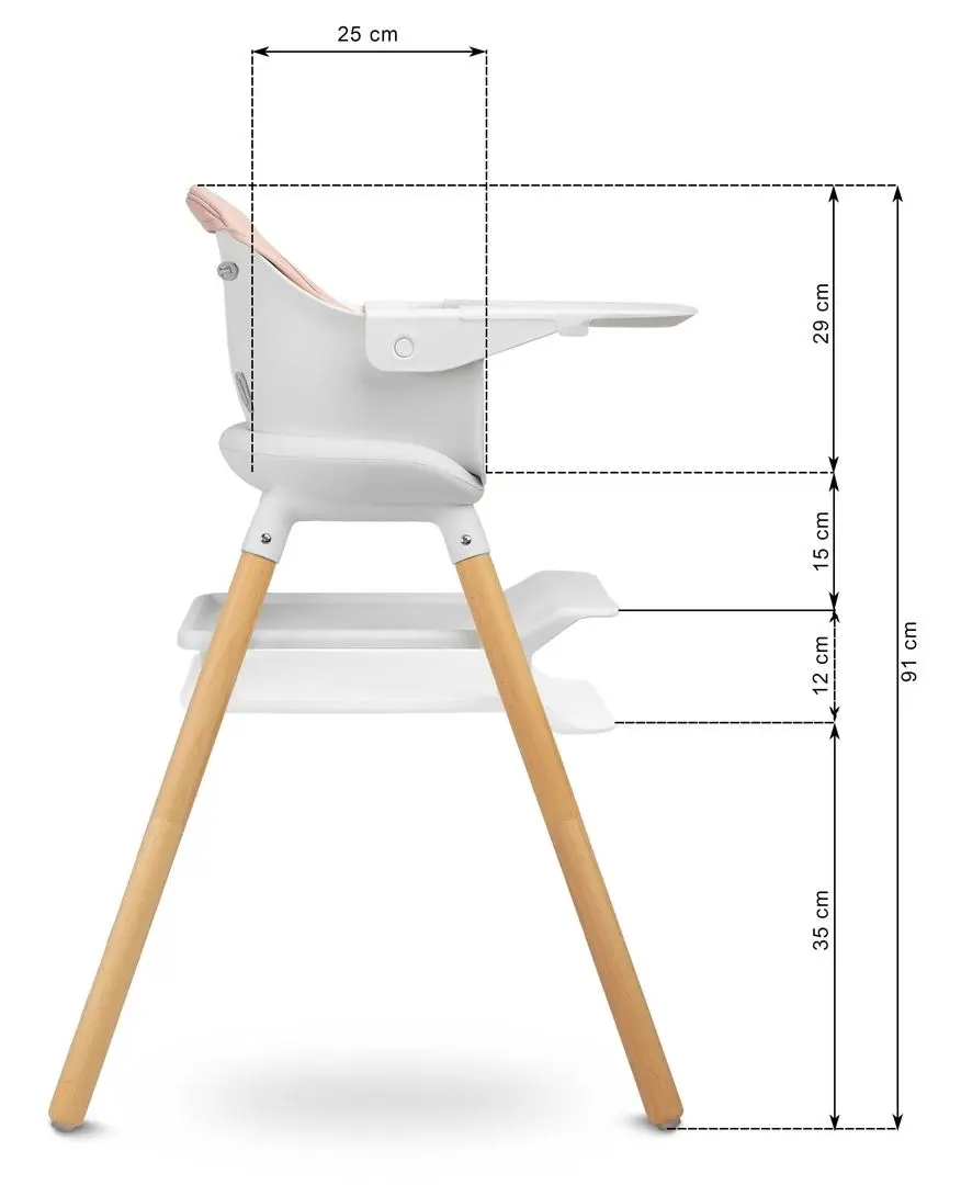 Scaun pentru hranire Caretero Bravo (Pink) - 12
