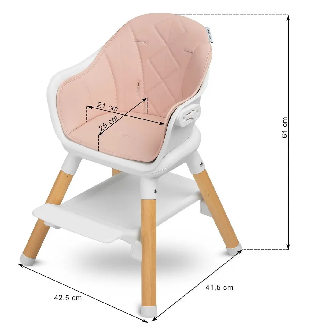 Scaun pentru hranire Caretero Bravo (Pink) - 13