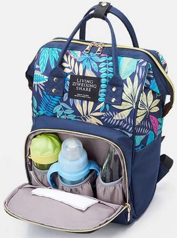 Сумка для мамы Bambinice Leaves (Blue)