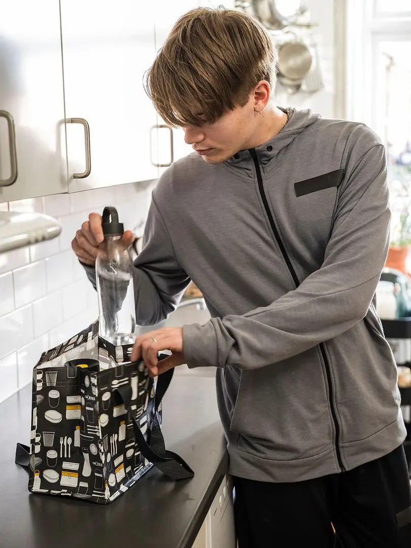 Sacosa Ikea Fladdrig cu model 25x16x27 (Gri)