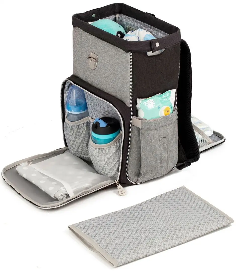 Geanta pentru mamici KinderKraft Molly (Black/Grey)