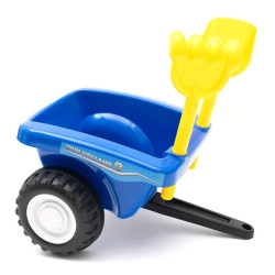 Tolocar Baby Mix Tractor With Trailer (Blue) Thumb