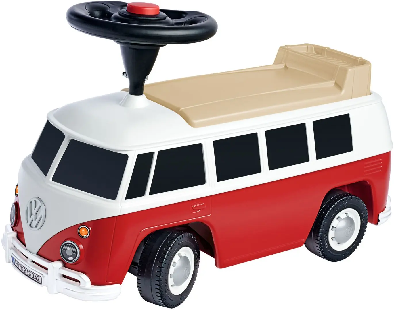 Толокар Big Volkswagen Van Car Auto (White/Red) - 2