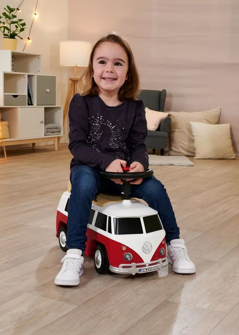 Толокар Big Volkswagen Van Car Auto (White/Red) - 5