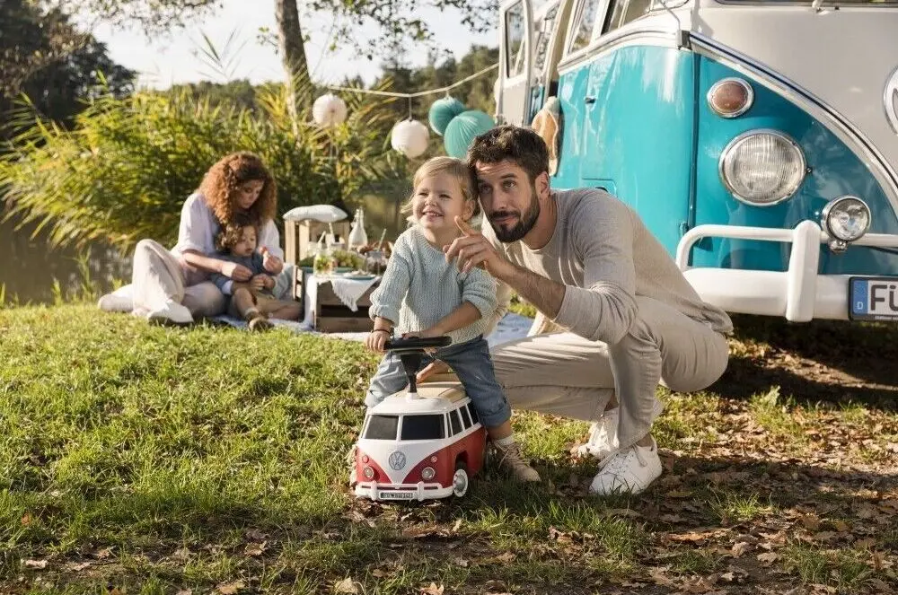 Толокар Big Volkswagen Van Car Auto (White/Red) - 8