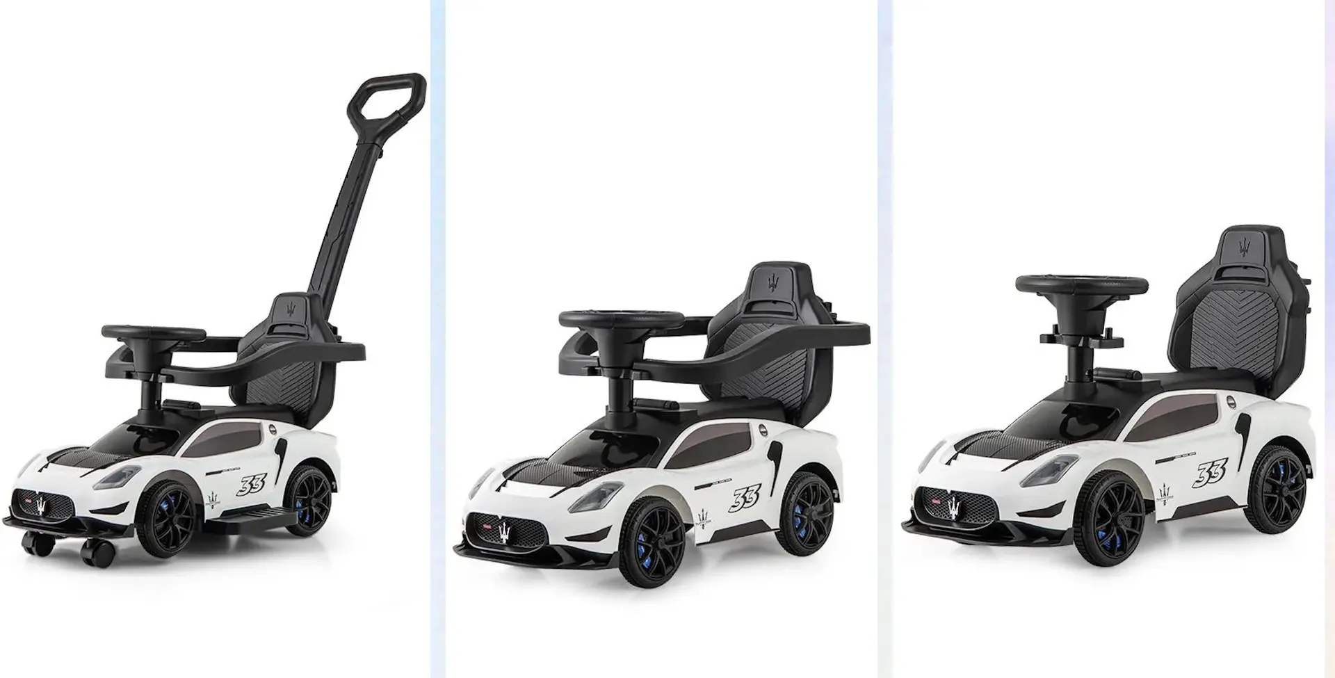 Толокар 3в1 Costway Maserati TQ10308WH (White/Black)