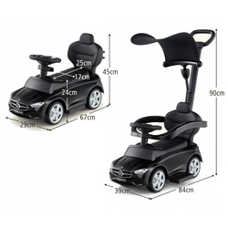 Tolocar 3in1 Costway Mercedes-Benz TQ10365DK (Black) Thumb