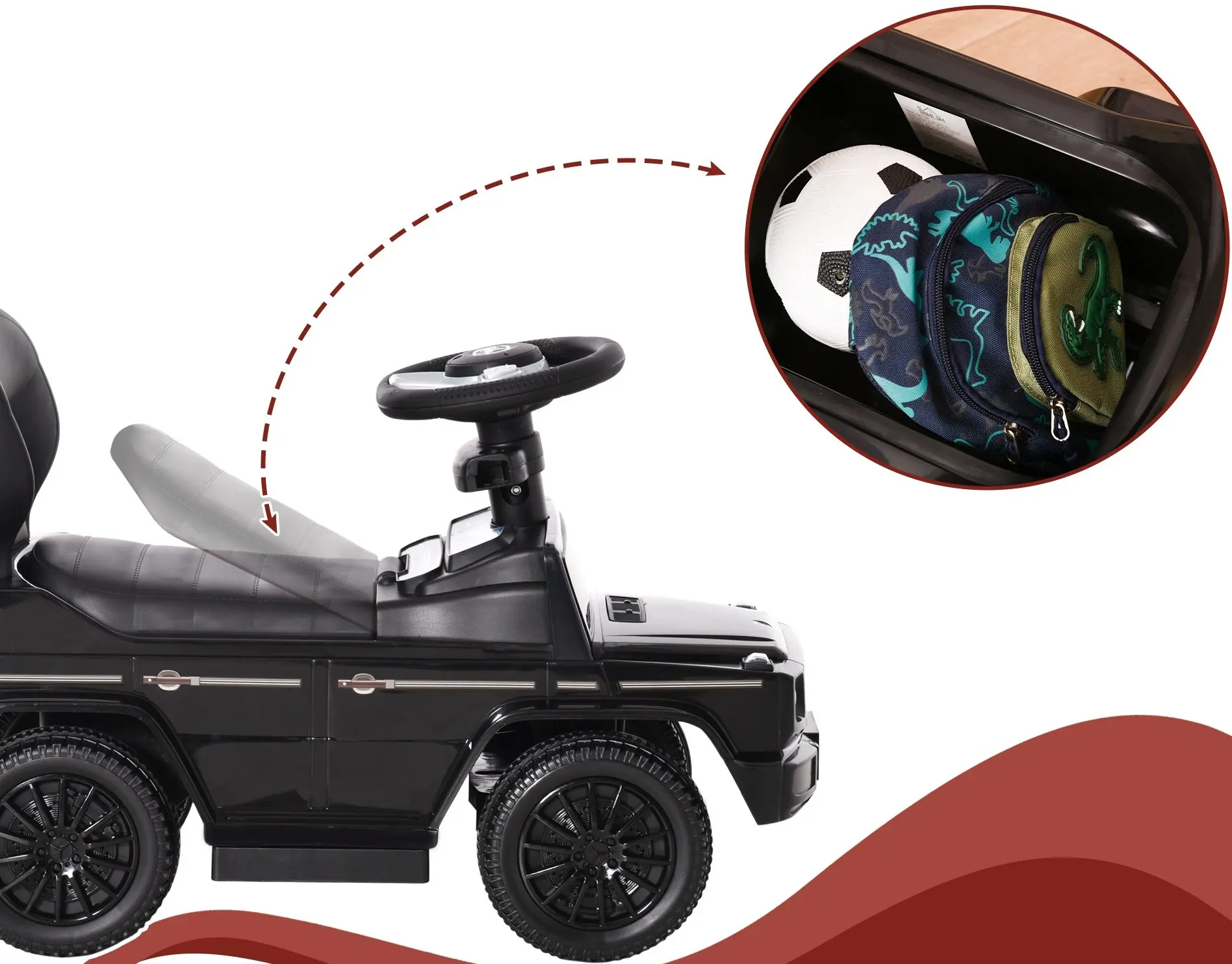 Tolocar 3in1 HomCom 370-162BK (Black) - 4