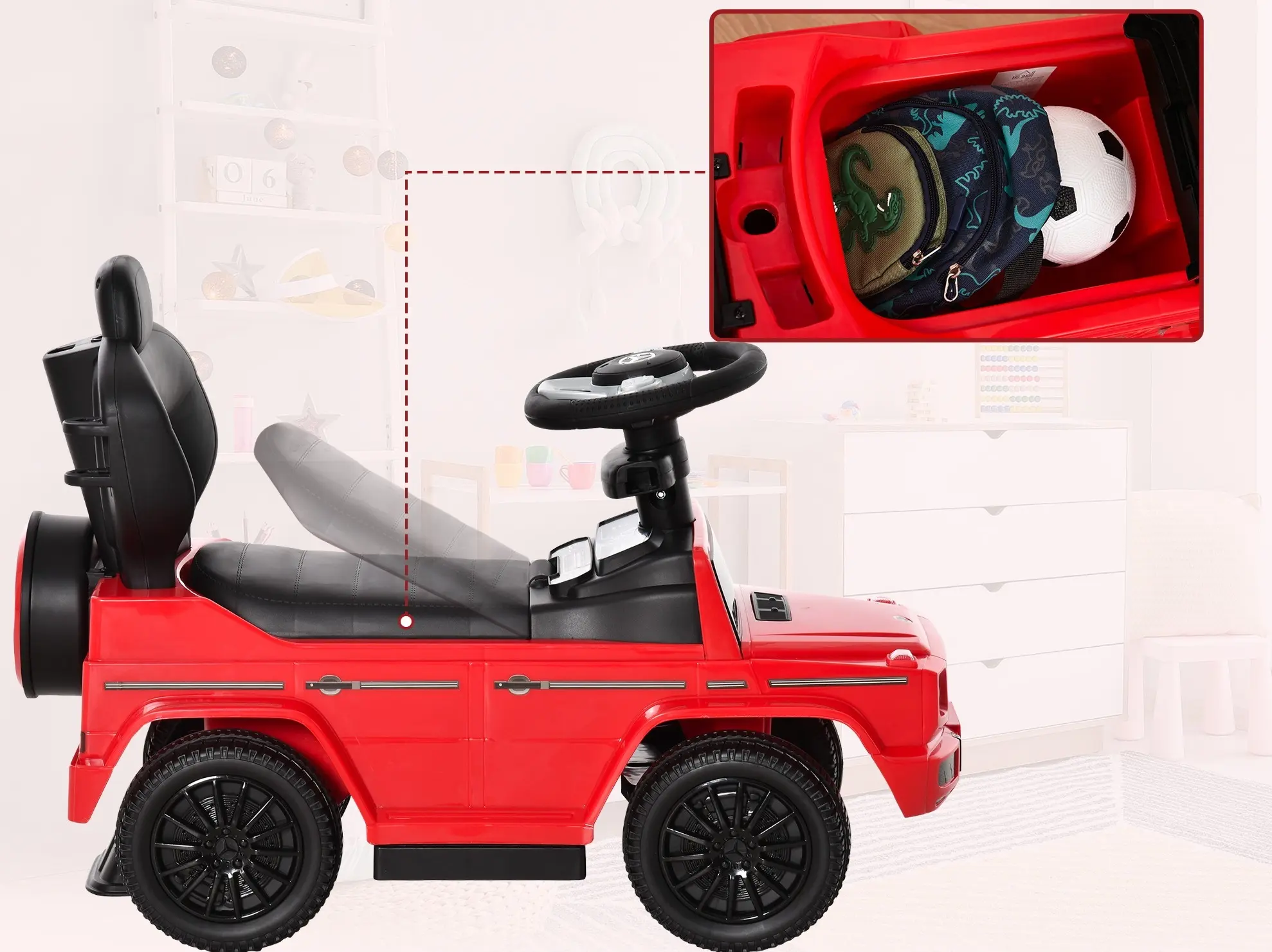 Tolocar 3in1 HomCom Mercedes G350 (Red) - 4