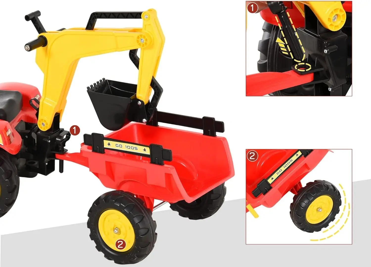 Толокар HomCom 341-033 (Red/Yellow) - 4
