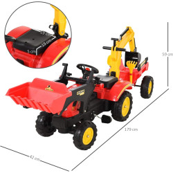 Толокар HomCom 341-033 (Red/Yellow) Thumb