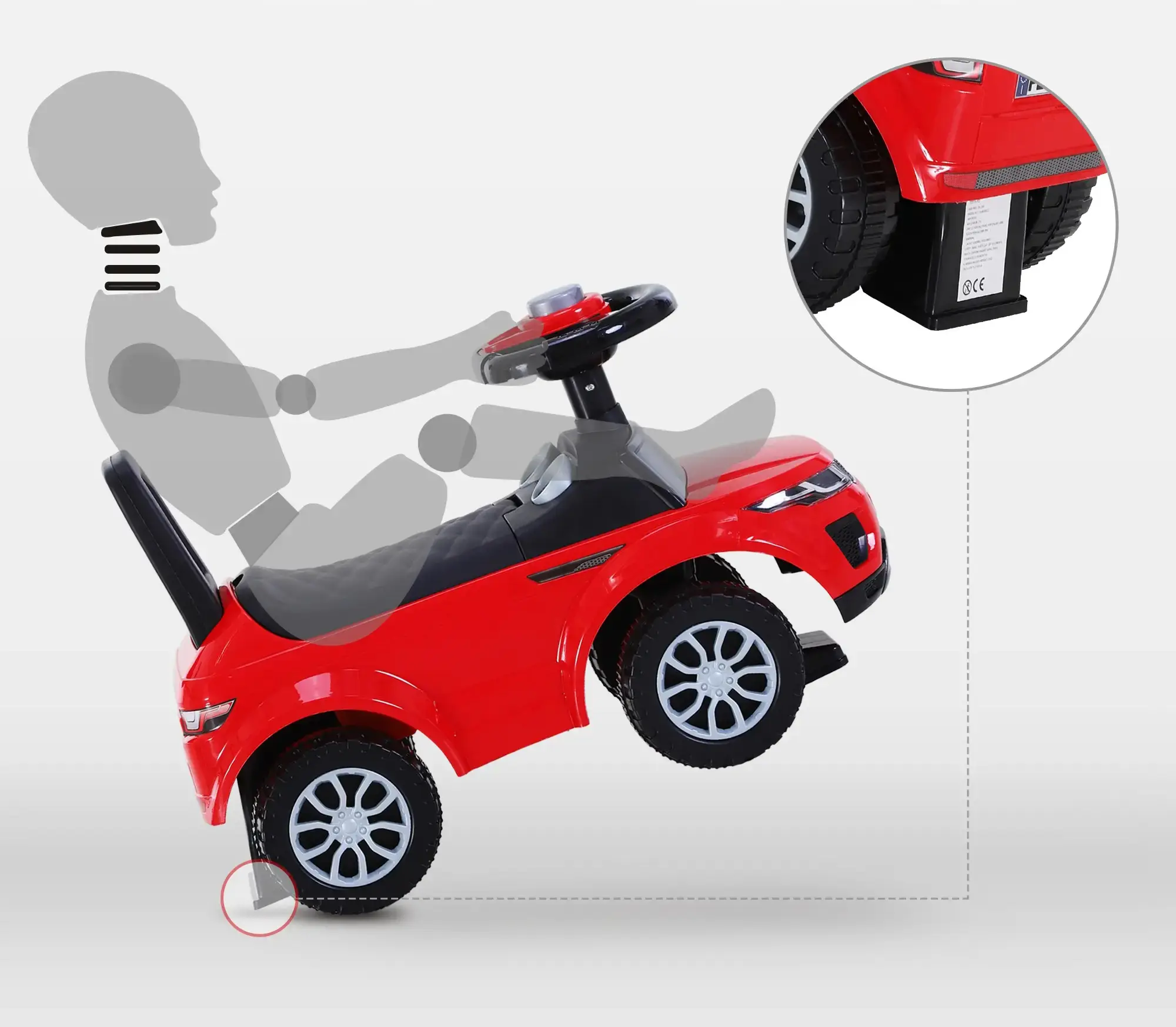 Толокар HomCom 370-083RD (Red) - 6