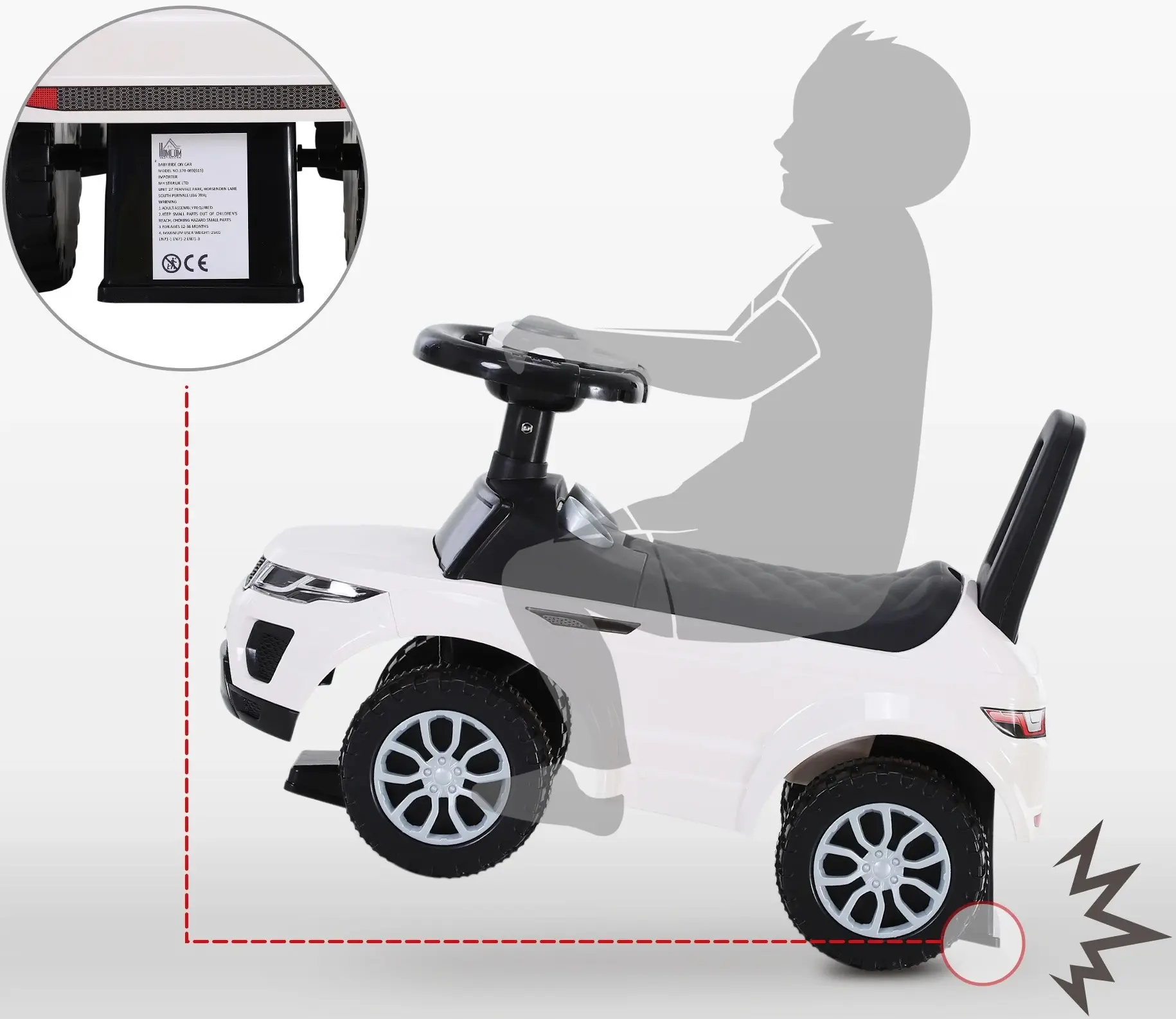 Толокар HomCom 370-083WT (White) - 5