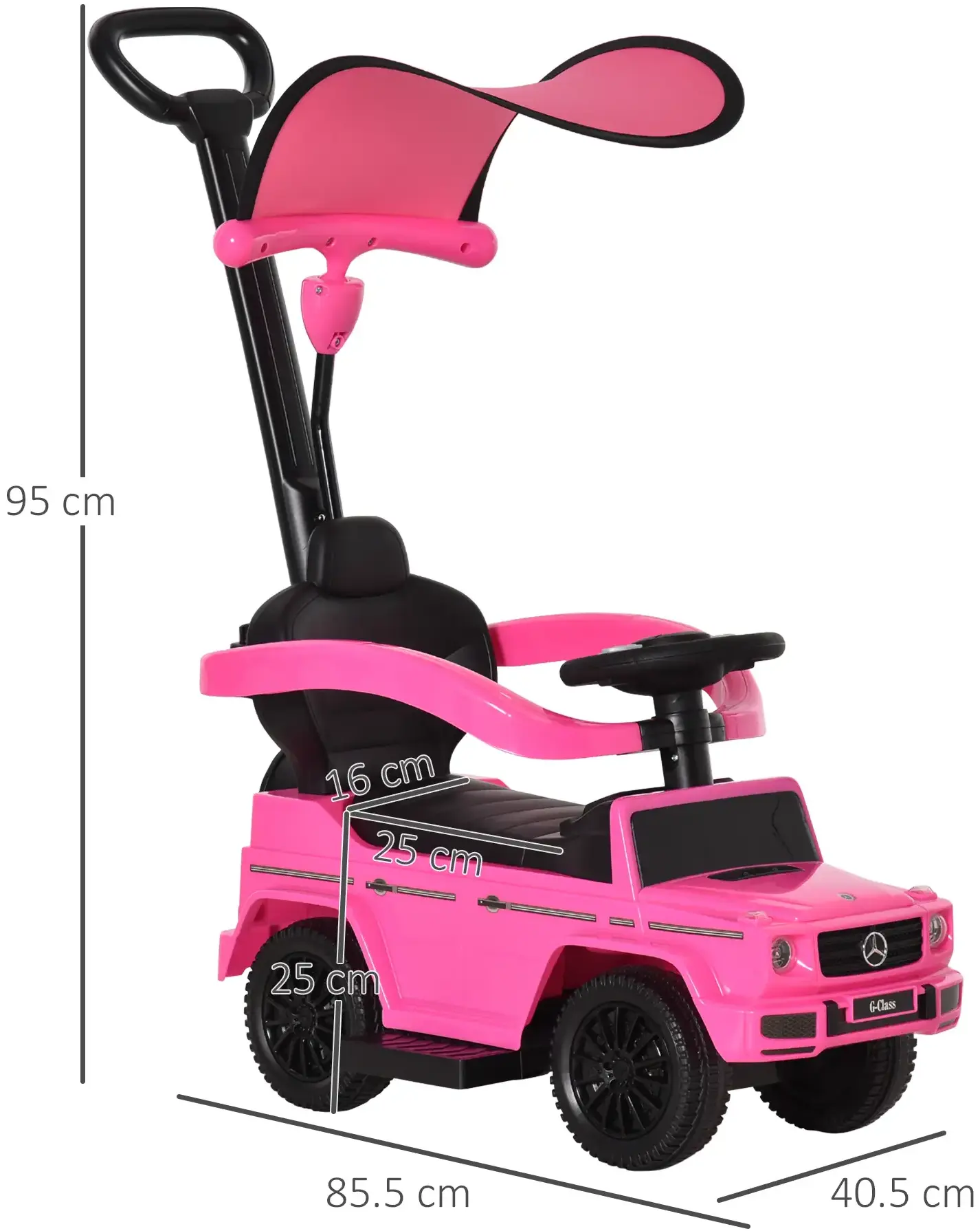 Tolocar HomCom Excavator 370-162PK (Pink) - 7