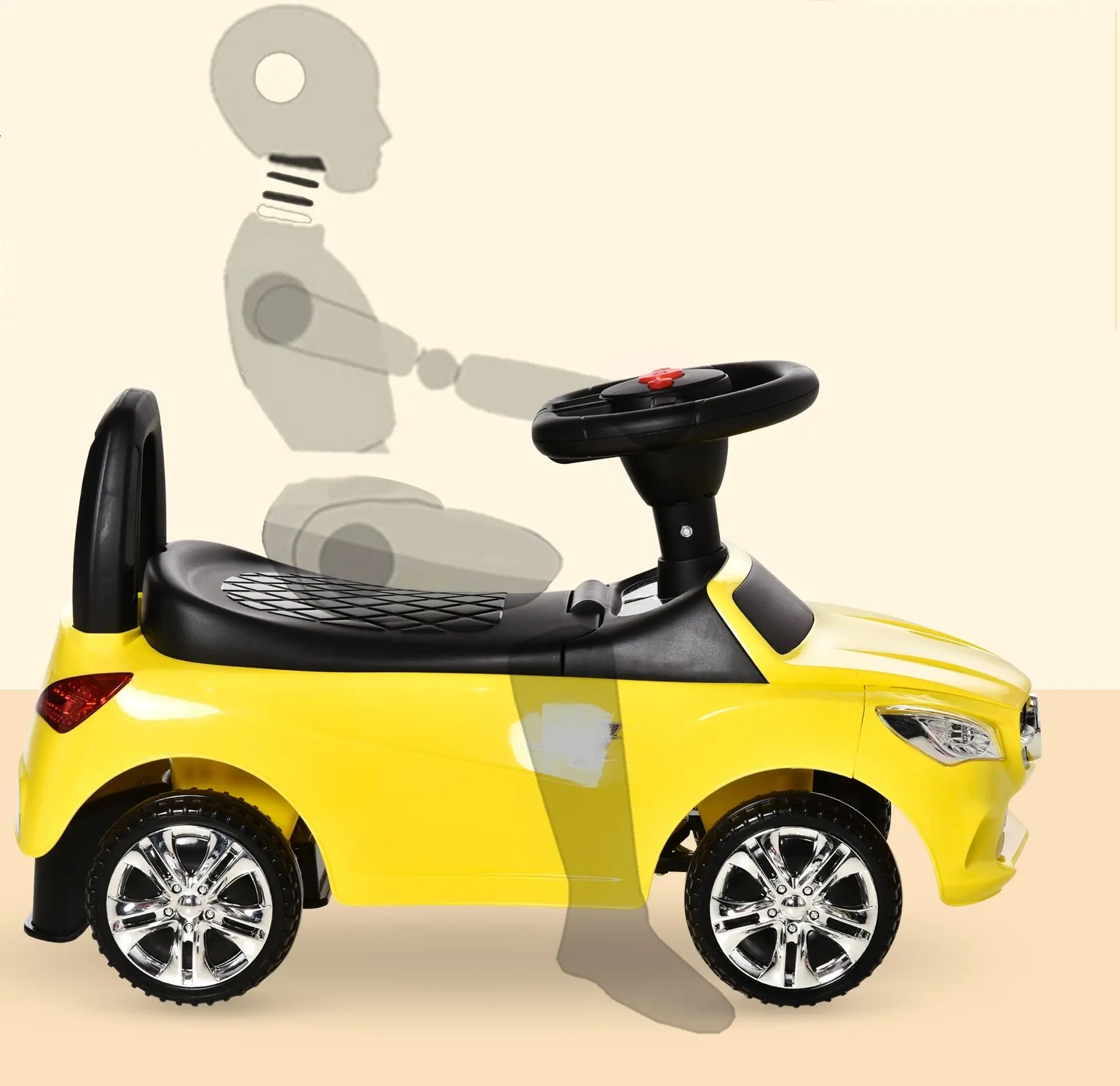 Tolocar HomCom 370-197YL (Yellow) - 6