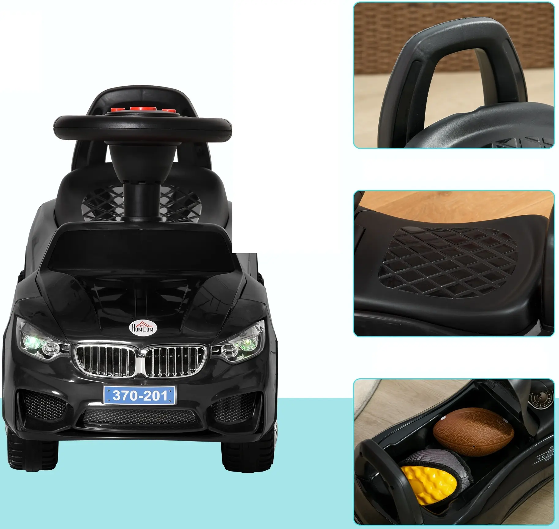 Толокар HomCom 370-201V00BK (Black) - 5