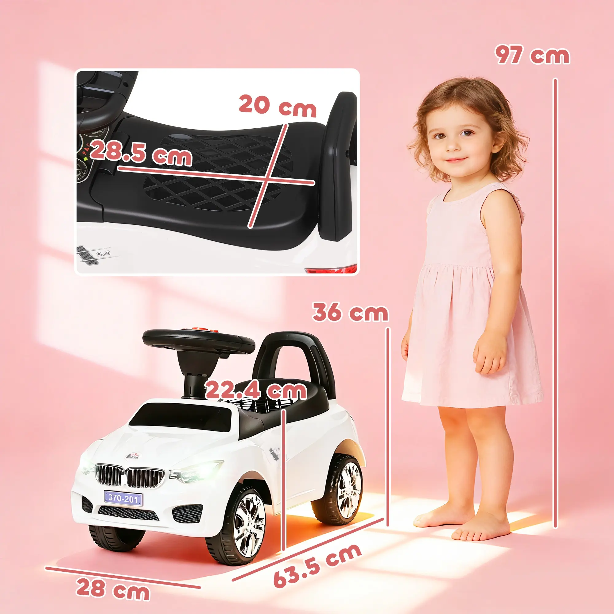 Толокар HomCom 370-201WT (White) - 5